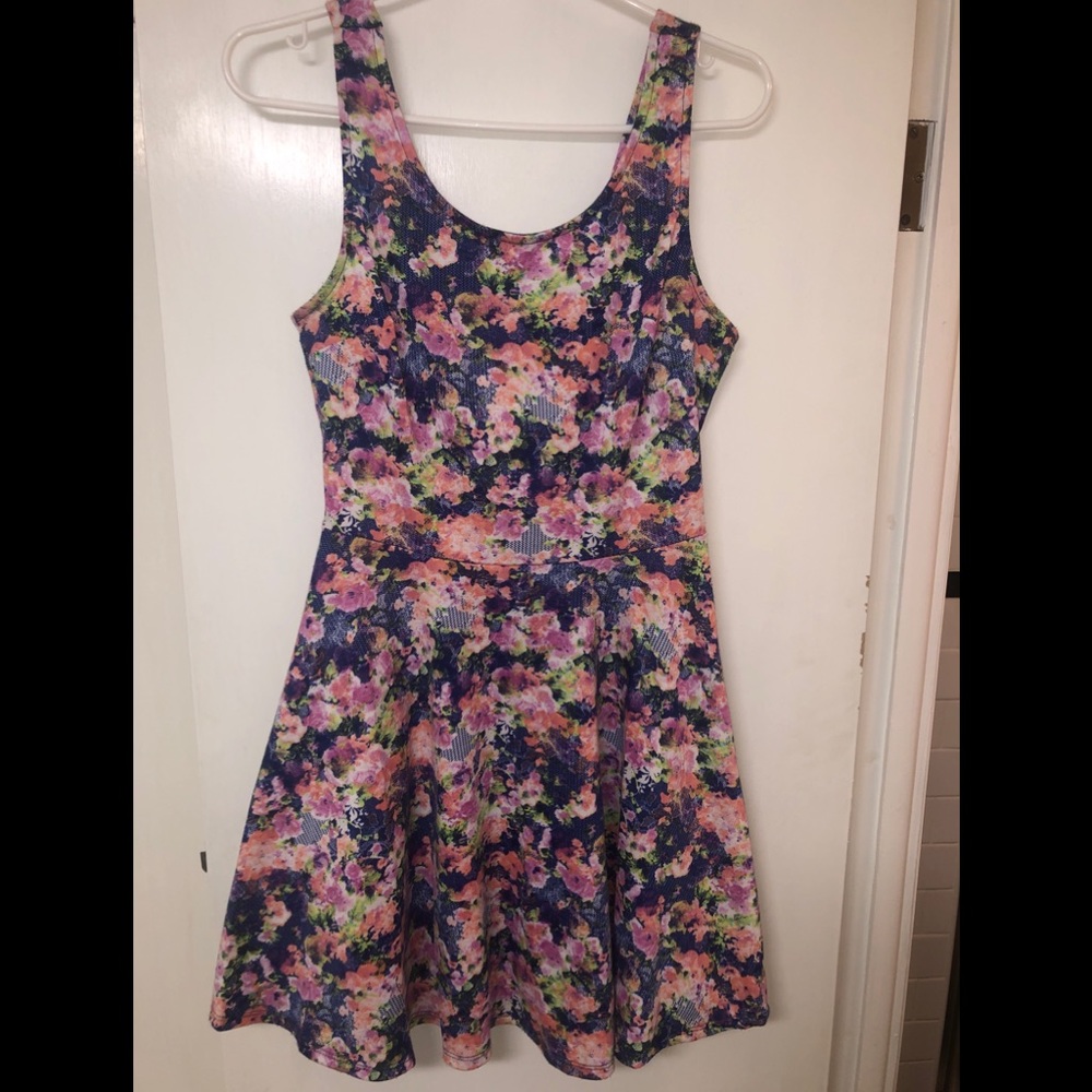 Vibrant Floral Print Dress